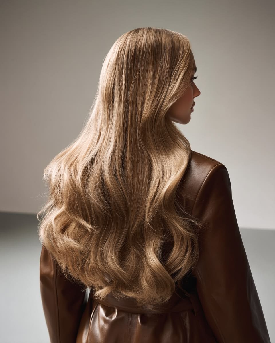 Long blonde hair coloured at Blanche Beauty, Fitzrovia